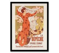 Artery8 Maurice Denis La Depeche de Toulouse Vintage Advert Framed Art Print | Size: A4 Artery8 Multicolor A4