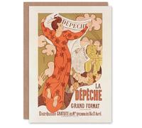 Artery8 Maurice Denis La Depeche de Toulouse Vintage Advert Personalised Art Greeting Card