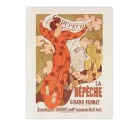 Artery8 Maurice Denis La Depeche de Toulouse Vintage Advert Wall Art Print | Size: W24" x H32" Artery8 Multicolor W24" x H32"