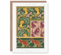 Artery8 Maurice Pillard Verneuil Art Card Hoopoe Birds Butterflies Kangaroo Patterns