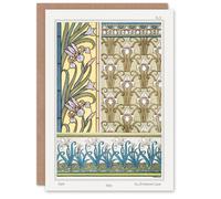 Artery8 Maurice Pillard Verneuil Art Card Iris Floral Patterns
