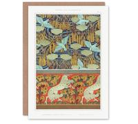Artery8 Maurice Pillard Verneuil Art Card Kingfisher Bird and Horse Pattern
