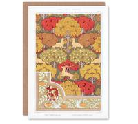 Artery8 Maurice Pillard Verneuil Art Card Stag Deer Trees Pattern