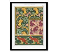 Artery8 Maurice Pillard Verneuil Framed Art Hoopoe Birds Butterflies Kangaroo Patterns - A3 Size