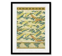 Artery8 Maurice Pillard Verneuil Framed Wall Art Eagles Doves And Sea Shell Patterns - A4 Size