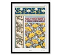 Artery8 Maurice Pillard Verneuil Framed Wall Art Print Poppy Flower Patterns | Size: A3 Artery8 Multicolor A3