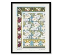 Artery8 Maurice Pillard Verneuil Framed Wall Art Print Water Lily Patterns | Size: A4 Artery8 Multicolor A4