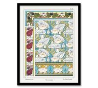 Artery8 Maurice Pillard Verneuil Framed Wall Art Print Water Lily Patterns | Size: A3 Artery8 Multicolor A3