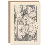 Artery8 Max Beckmann Art Card War Veteran The Way Home Blank Greeting Card