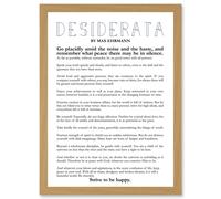 Artery8 Max Ehrmann Desiderata Poetry A4 Artwork Framed Wall Art Print