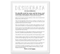 Artery8 Max Ehrmann Desiderata Poetry A4 Artwork Framed Wall Art Print
