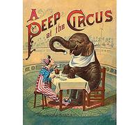 Artery8 McLoughlin Book Cover Circus 1887 Elephant Clown Art Print Canvas Premium Wall Decor Poster Mural