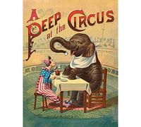 Artery8 McLoughlin Book Cover Circus 1887 Elephant Clown Large Wall Art Poster Print Thick Paper 18X24 Inch
