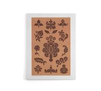 Artery8 Medieval Botanical Pattern GA & MA Audsley Canvas Wall Art Print in Pink | Size: W12" x H16" Artery8 Pink W12" x H16"