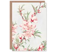 Artery8 Megata Morikaga Art Card Peach Tree Blossoms Ukiyo-e