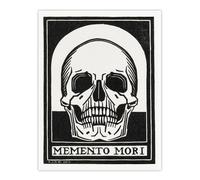 Artery8 Memento Mori Skull Black & White Wall Art Print Julie de Graag | Size: W12" x H16" Artery8 Black W12" x H16"