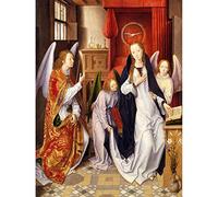 Artery8 Memling The Annunciation Painting Art Print Canvas Premium Wall Decor Poster Mural