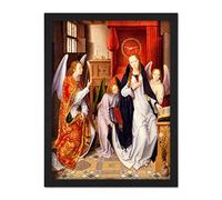 Artery8 Memling The Annunciation Painting Artwork Framed Wall Art Print 18X24 Inch
