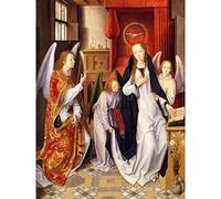 Artery8 Memling The Annunciation Painting Premium Wall Art Canvas Print 18X24 Inch