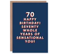 Artery8 70 Year Old Milestone Sensational 70th For Him Birthday Card