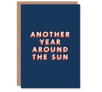 Artery8 Another Year Around The Sun Bold Modern For Him Birthday Card