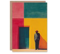 Artery8 Birthday Card Mexican Gentleman in Summer Shadow Colourful For Him Man Male Dad Brother Son Papa Grandad Greeting Card