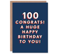 Artery8 Congrats Happy Huge 100 Year Old Milestone 100th For Him Birthday Card