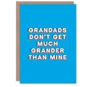 Artery8 Men's Father's Day Card Don't Get Much Grander Than Mine Sincere Thoughtful Grandpa in Blue Artery8 Blue
