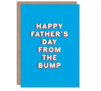 Artery8 Men's Father's Day Card From The Bump Dad To Be Cute Sincere Loving Thoughtful Dad in Blue Artery8 Blue