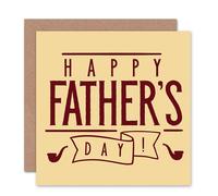 Artery8 Men's Fathers Day Retro Pipe Design Dad Card Artery8 Multicolor