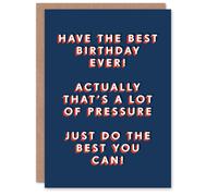 Artery8 Men's Have The Best Day Ever Funny Introvert Birthday Card in Dark Blue Artery8 Dark Blue