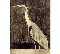 Artery8 Mesquita Heron Bird Animal Nature Drawing Art Print Canvas Premium Wall Decor Poster Mural