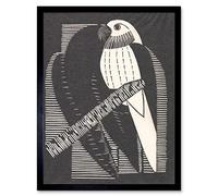 Artery8 Mesquita Parakeet Parrot Bw Bird Design Art Print Framed Poster Wall Decor 12x16 inch