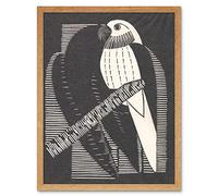 Artery8 Mesquita Parakeet Parrot Bw Bird Design Art Print Framed Poster Wall Decor 12x16 inch
