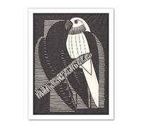 Artery8 Mesquita Parakeet Parrot Bw Bird Design Artwork Framed Wall Art Print 18X24 Inch