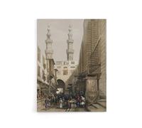 Artery8 Metwally Minarets and Grand Entrance Canvas Wall Art 12X16 Artwork By D Roberts : Architectural Cityscape Artwork Perfect For Hallway Or Lounge Celebrating Egyptian Heritage And Design