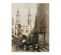 Artery8 Metwally Minarets and Grand Entrance XL Wall Art Print 24X32 Artwork By D. Roberts : Architectural Cityscape Artwork Perfect For Hallway Or Lounge Celebrating Egyptian Heritage And Design