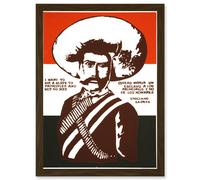 Artery8 Mexico Zapata Revolutionary Martyr Mexican A4 Artwork Framed Wall Art Print