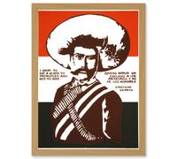 Artery8 Mexico Zapata Revolutionary Martyr Mexican A4 Artwork Framed Wall Art Print