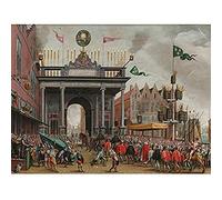 Artery8 MHVH Joyful Entry Duke Anjou Antwerp Art Print Canvas Premium Wall Decor Poster Mural