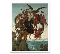 Artery8 Michelangelo Buonarroti Torment St Anthony Painting Art Print Framed Poster Wall Decor 12x16 inch