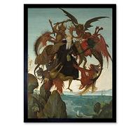 Artery8 Michelangelo Buonarroti Torment St Anthony Painting Art Print Framed Poster Wall Decor 12x16 inch