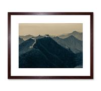 Artery8 Michigan Broadway Street Detroit City America Vintage Black & White Cityscape Photograph Artwork Framed Wall Art Print 12X16 Inch in Brown Artery8 Brown