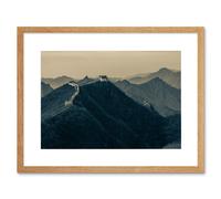 Artery8 Michigan Broadway Street Detroit City America Vintage Black & White Cityscape Photograph Artwork Framed Wall Art Print 12X16 Inch in Light Oak Artery8 Light Oak