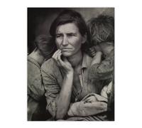 Artery8 Migrant Mother Nipomo California Lange Wall Art Poster Print in Grey | Size: W24" x H32" Artery8 Grey W24" x H32"