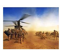 Artery8 Military UK Royal Regiment Fusiliers Chinook Unframed Wall Art Print Poster Home Decor Premium