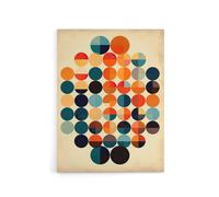 Artery8 Minimalist Circles Bauhaus Geometric Canvas Wall Art Print | Size: W18" x H24" Artery8 Multicolor W18" x H24"
