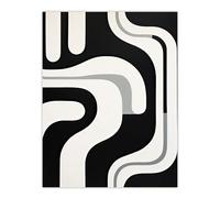 Artery8 Minimalist Curves and Shapes Abstract Artwork Black and White Geometric High Contrast Large Wall Art Poster Print Thick Paper 18X24 Inch