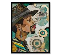 Artery8 Minneapolis Sound Musician Trippy Portrait Framed Art Print | Size: A4 Artery8 Multicolor A4