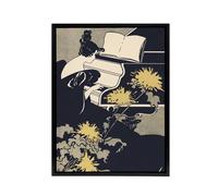 Artery8 Miss Traumerei Piano Book Cover Framed Canvas Wall Art Print Ethel Reed in Black | Size: W24" x H32" Artery8 Black W24" x H32"